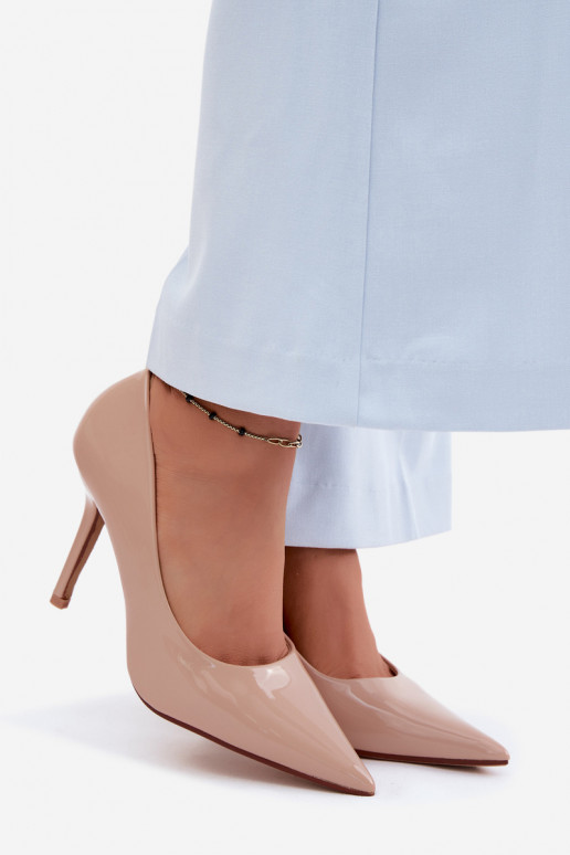 Salto alto patenteado clássicoImitacji Skóry bege Odira