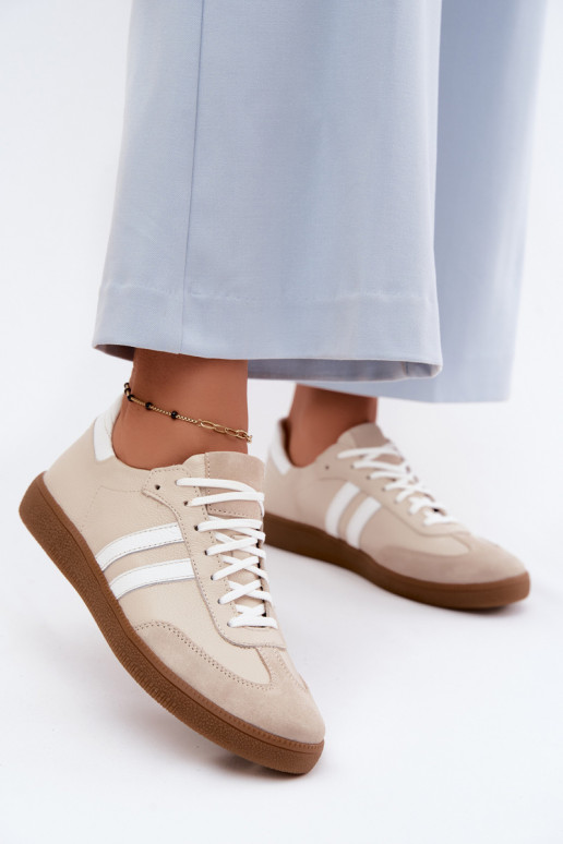 Zazoo N1068 Pele Baixo À modalo de tênis Feminino bege