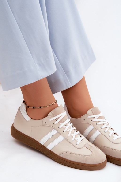 Zazoo N1068 Pele Baixo À modalo de tênis Feminino bege