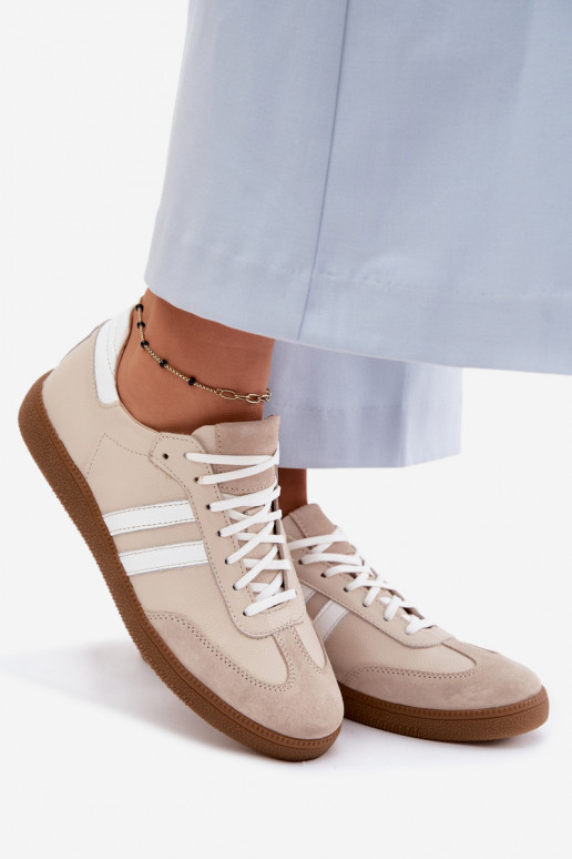 Zazoo N1068 Pele Baixo À modalo de tênis Feminino bege