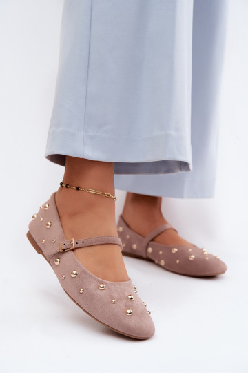 Bailarinas Com decoração I Tirasem bege Cuddly