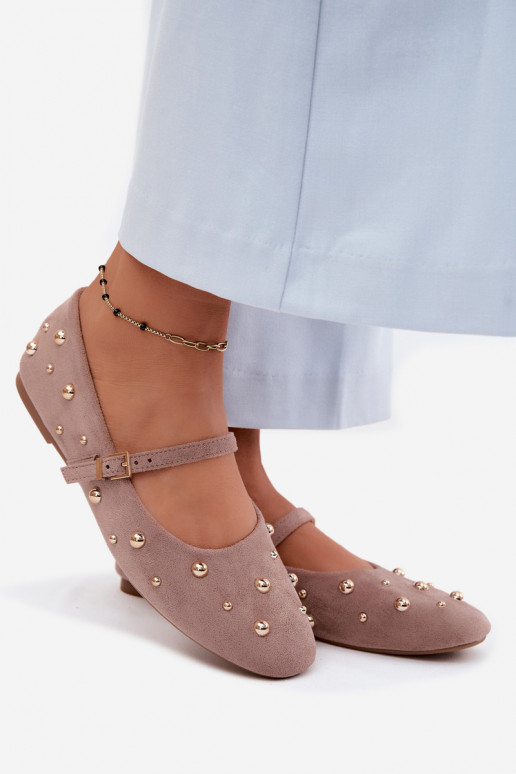 Bailarinas Com decoração I Tirasem bege Cuddly