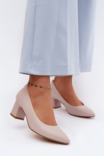 Sapato com salto Sergio Leone PB413 cor cinza