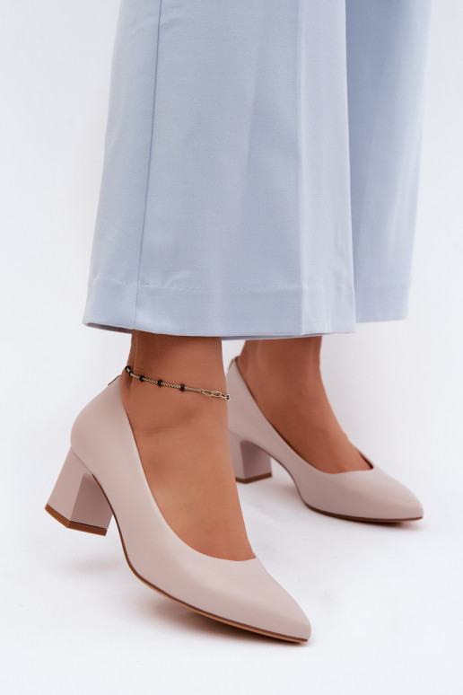 Sapato com salto Sergio Leone PB413 cor cinza