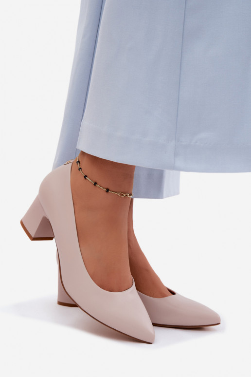 Sapato com salto Sergio Leone PB413 cor cinza