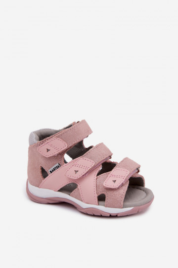 Sandálias brilhantes Bartek 84405-85 para meninas em rosa
