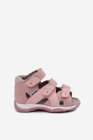 Sandálias brilhantes Bartek 84405-85 para meninas em rosa 2