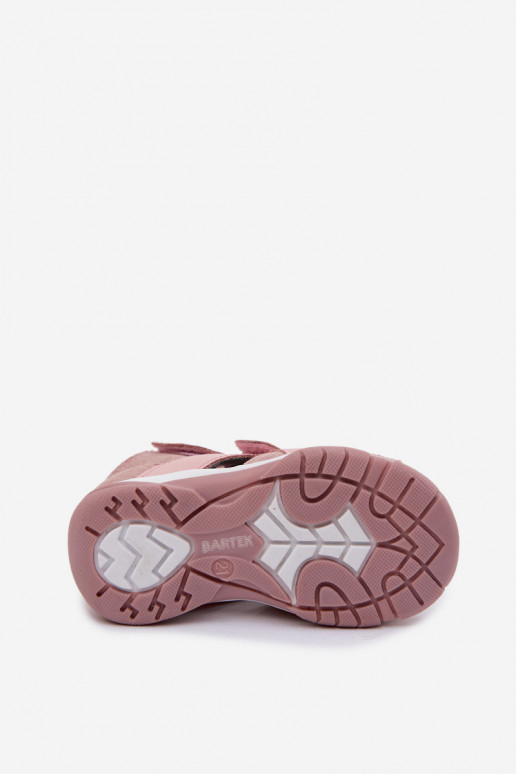 Sandálias brilhantes Bartek 84405-85 para meninas em rosa