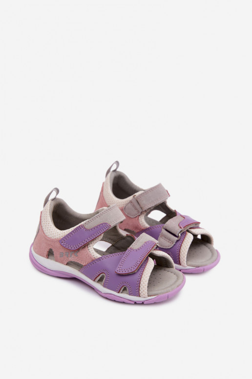 sandálias para crianças Pele Bartek 84413-85 Cor violeta