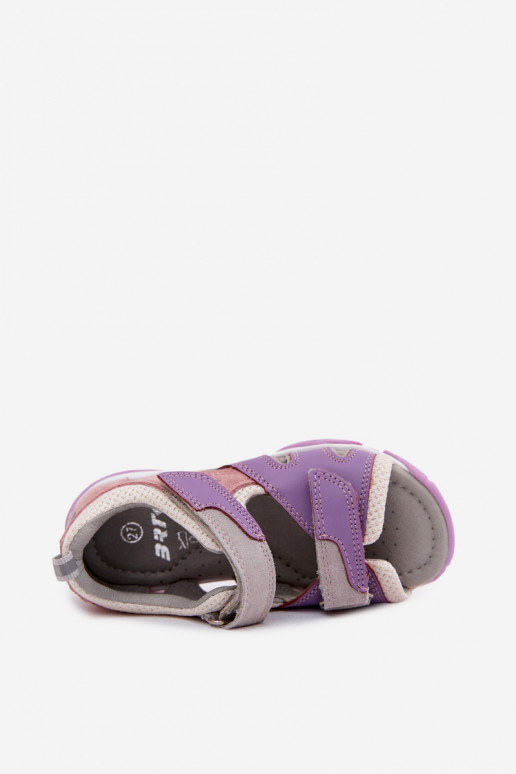 sandálias para crianças Pele Bartek 84413-85 Cor violeta