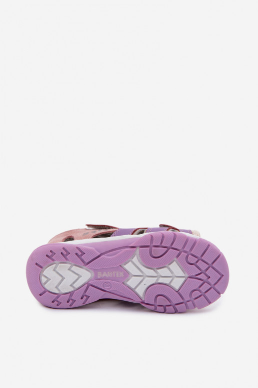 sandálias para crianças Pele Bartek 84413-85 Cor violeta
