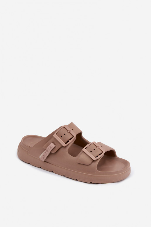 Chinelos leves femininos D.Franklin DFSH413004 na cor areia