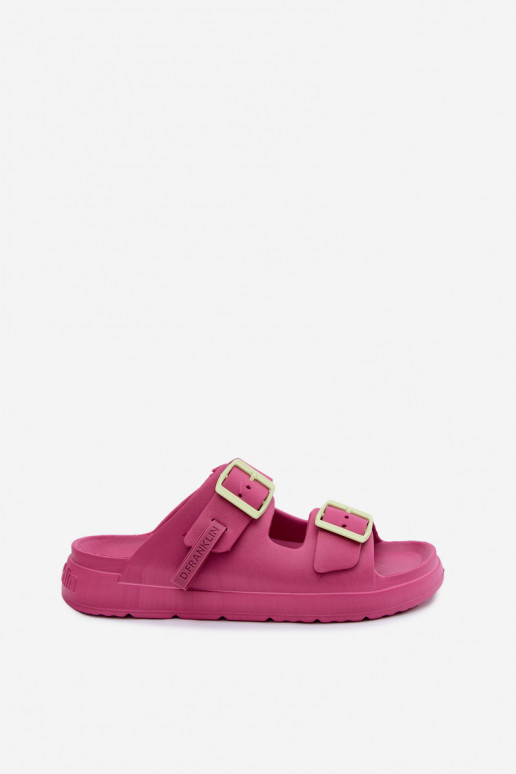 Chinelos leves femininos com fivelas D.Franklin DFSH413005 cor rosa