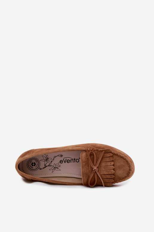 mocassins femininosHabilitadoturalnego de camurçau cor marrom Vantae