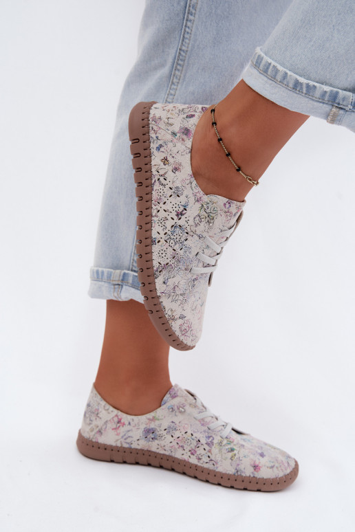 com elementos abertos Estampado sapatoHabilitadoturalnego de camurçau Cores diferentes Flaria