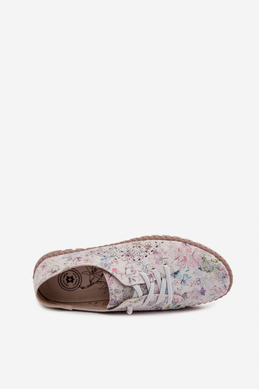 com elementos abertos Estampado sapatoHabilitadoturalnego de camurçau Cores diferentes Flaria