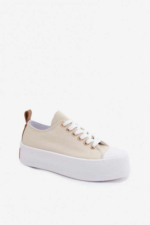 Sapatos casuais bege com plataforma Amalfi