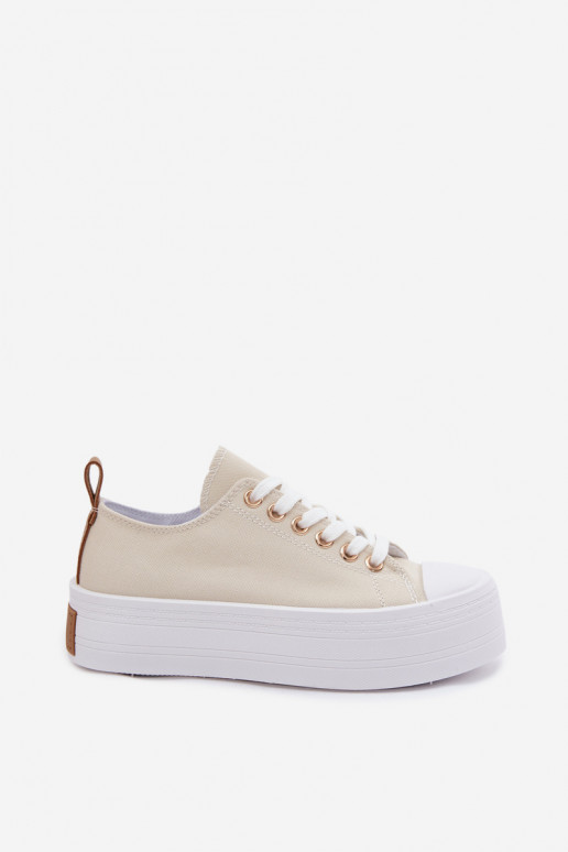Sapatos casuais bege com plataforma Amalfi