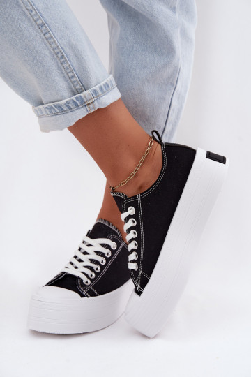 Sapatos casuais pretos com plataforma Amalfi 2