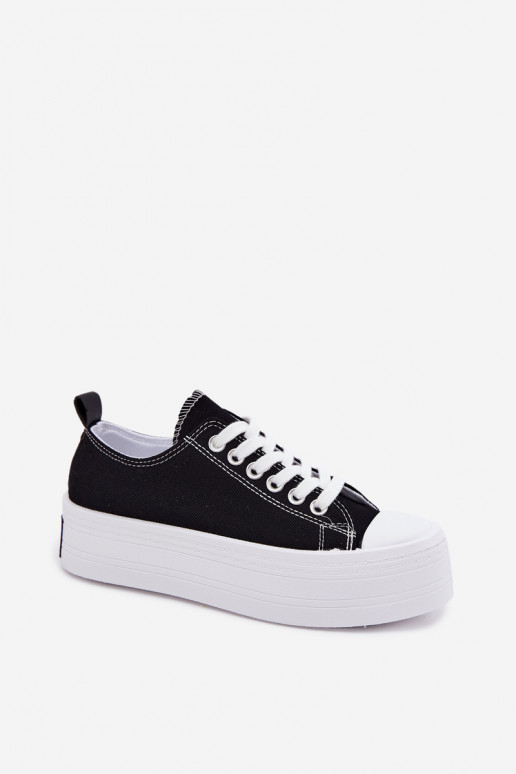 Sapatos casuais pretos com plataforma Amalfi