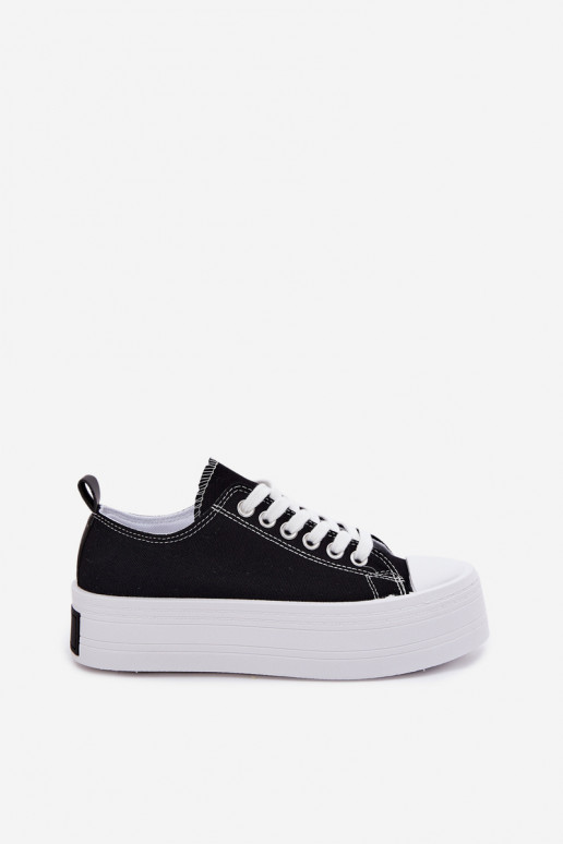 Sapatos casuais pretos com plataforma Amalfi