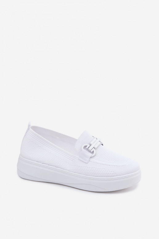  sapato Feminino com uma plataforma com enfeites cor branca Freshy