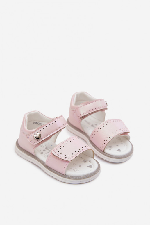Sandálias infantis para crianças cor rosa Lemony