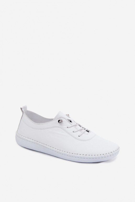 Sapatos de couro femininos na cor branca Artiker 58C3069