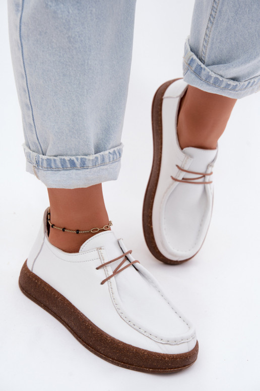 sapato FemininoHabilitadoturalnej Skóry Artiker 58C2628 cor branca