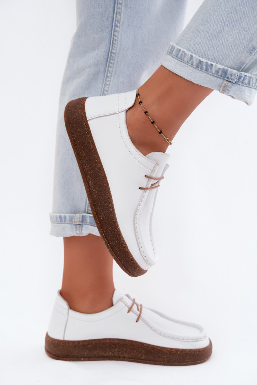 Sapatos femininos brancos de couro natural Artiker 58C2628