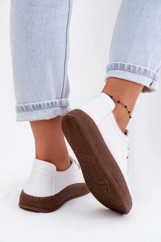 Sapatos femininos brancos de couro natural Artiker 58C2628