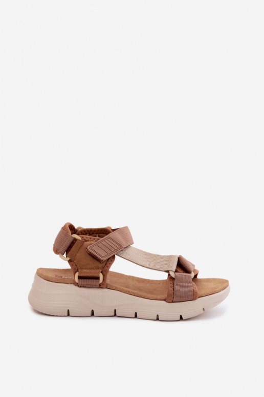 Estilo esportivo Sandálias femininas Artiker 58C1231 cor marrom