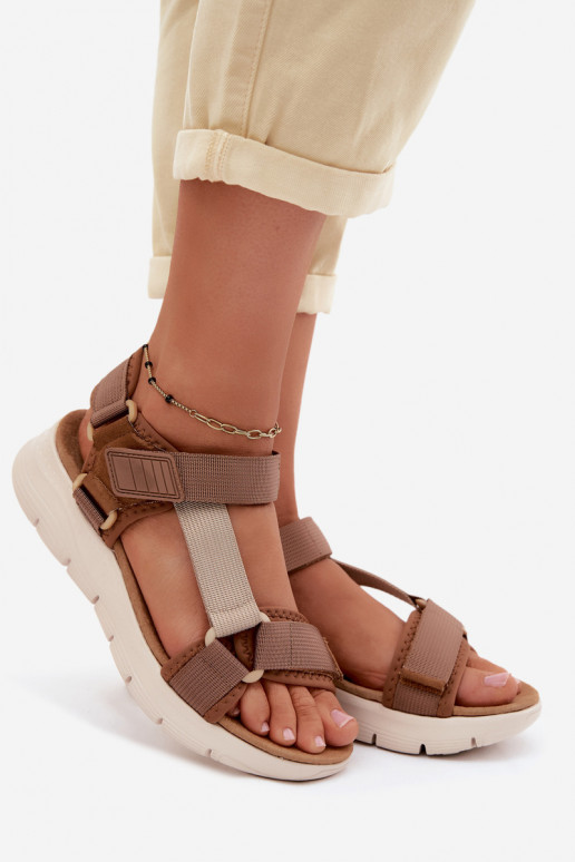 Sandálias femininas marrons de estilo esportivo Artiker 58C1231