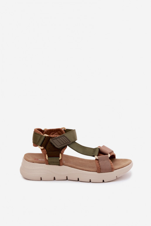 Estilo esportivo Sandálias femininas Artiker 58C1232 cor verde