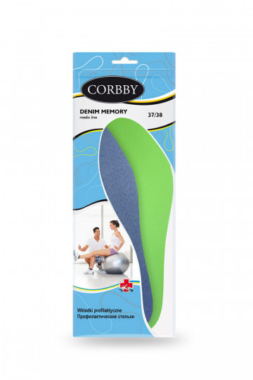 CORBBY DENIM MEMORY palmilhas com espuma de memória