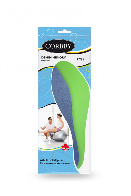 Corbby DENIM MEMORY Palmilhas z pamięcią kształtu stopy