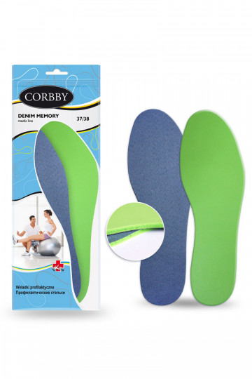 CORBBY DENIM MEMORY palmilhas com espuma de memória 2
