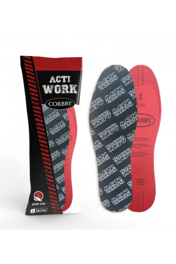 CORBBY ACTI INSOLE palmilhas com carvão ativado 36-46