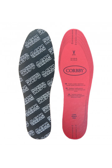 CORBBY ACTI INSOLE palmilhas com carvão ativado 36-46 2