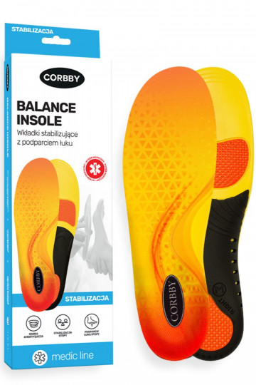 CORBBY BALANCE INSOLE palmilhas estabilizadoras com suporte para arco