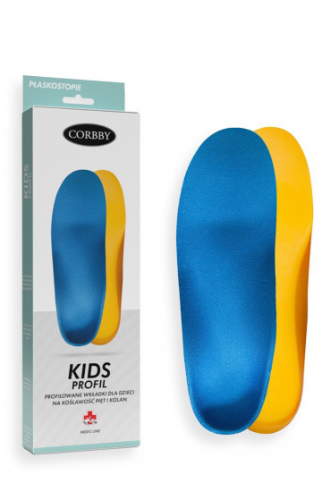 CORBBY KIDS PROFIL palmilhas perfiladas para crianças com correção do calcanhar e do joelho