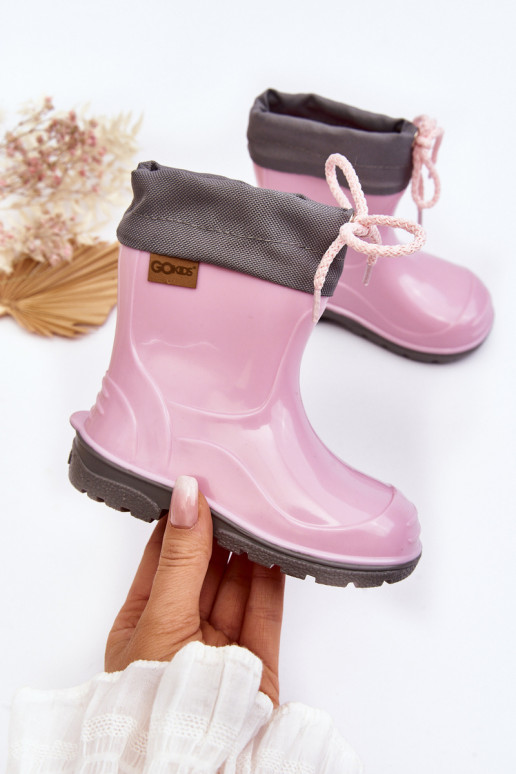 Botas de borracha rosas para crianças GoKids KIMMY 951