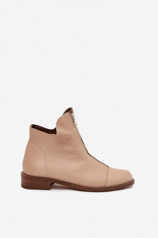 Pele Botas com zíperes Zazoo 2785/079 bege