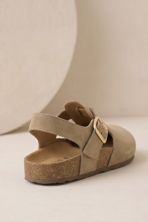 Sandálias femininasHabilitadoturalnego de camurçau Big Star TT274542 bege