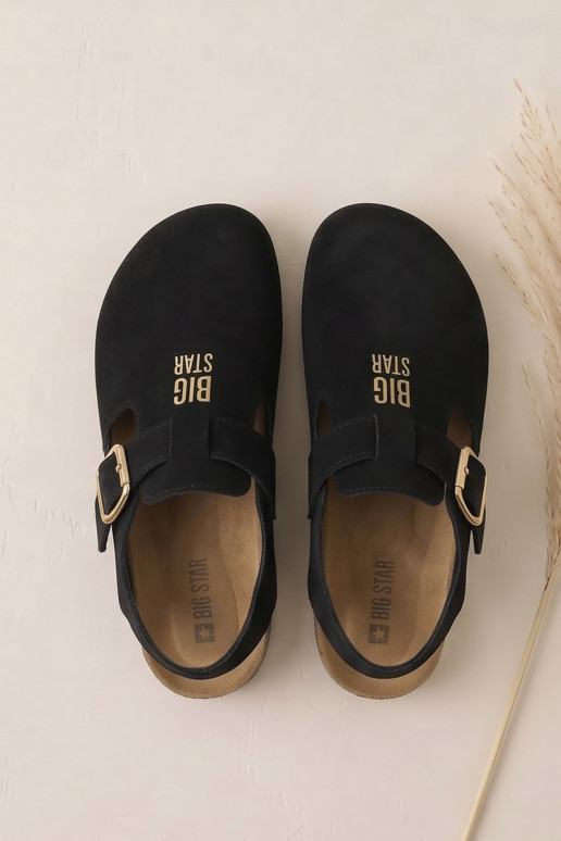 Sandálias femininasHabilitadoturalnego de camurçau Big Star TT274544 cor preta