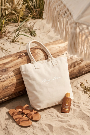 Bolsa de tecido/saco Big Star RR574237 areia clara 2