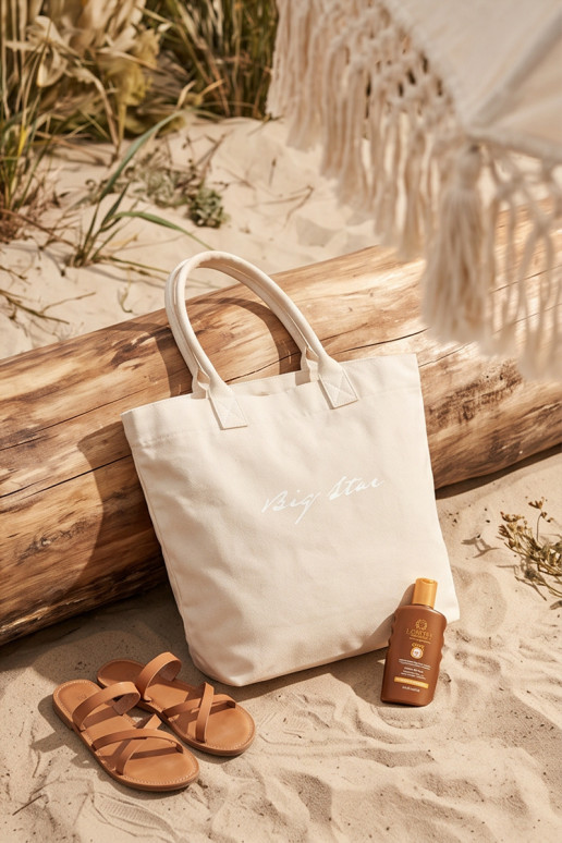 Bolsa de tecido/saco Big Star RR574237 areia clara