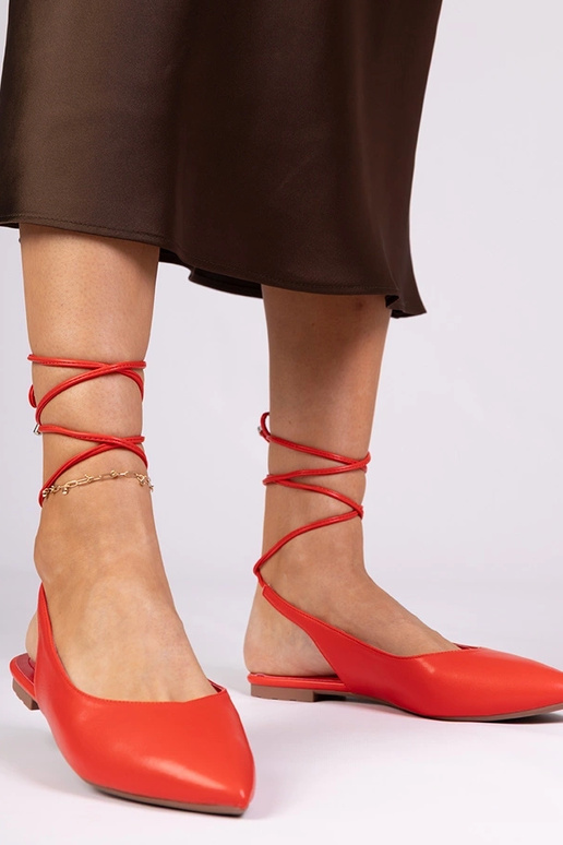 Mules vermelhas em couro sintético Terry