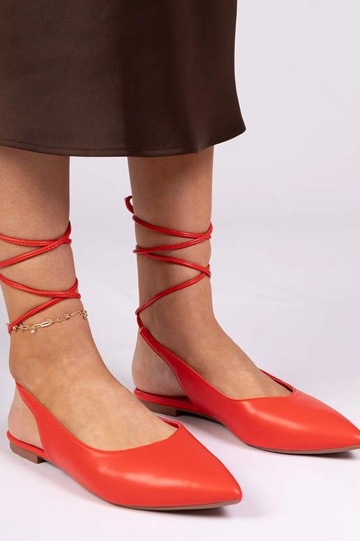 Mules vermelhas em couro sintético Terry