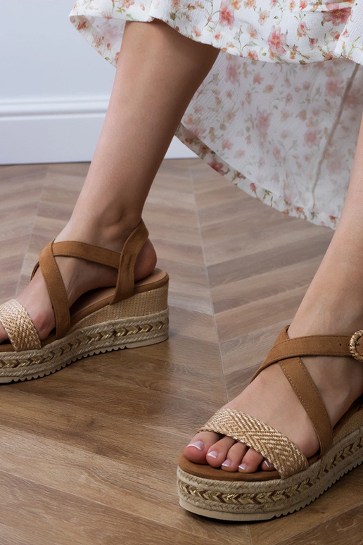 Espadrilhas de plataforma marrons Sywiera